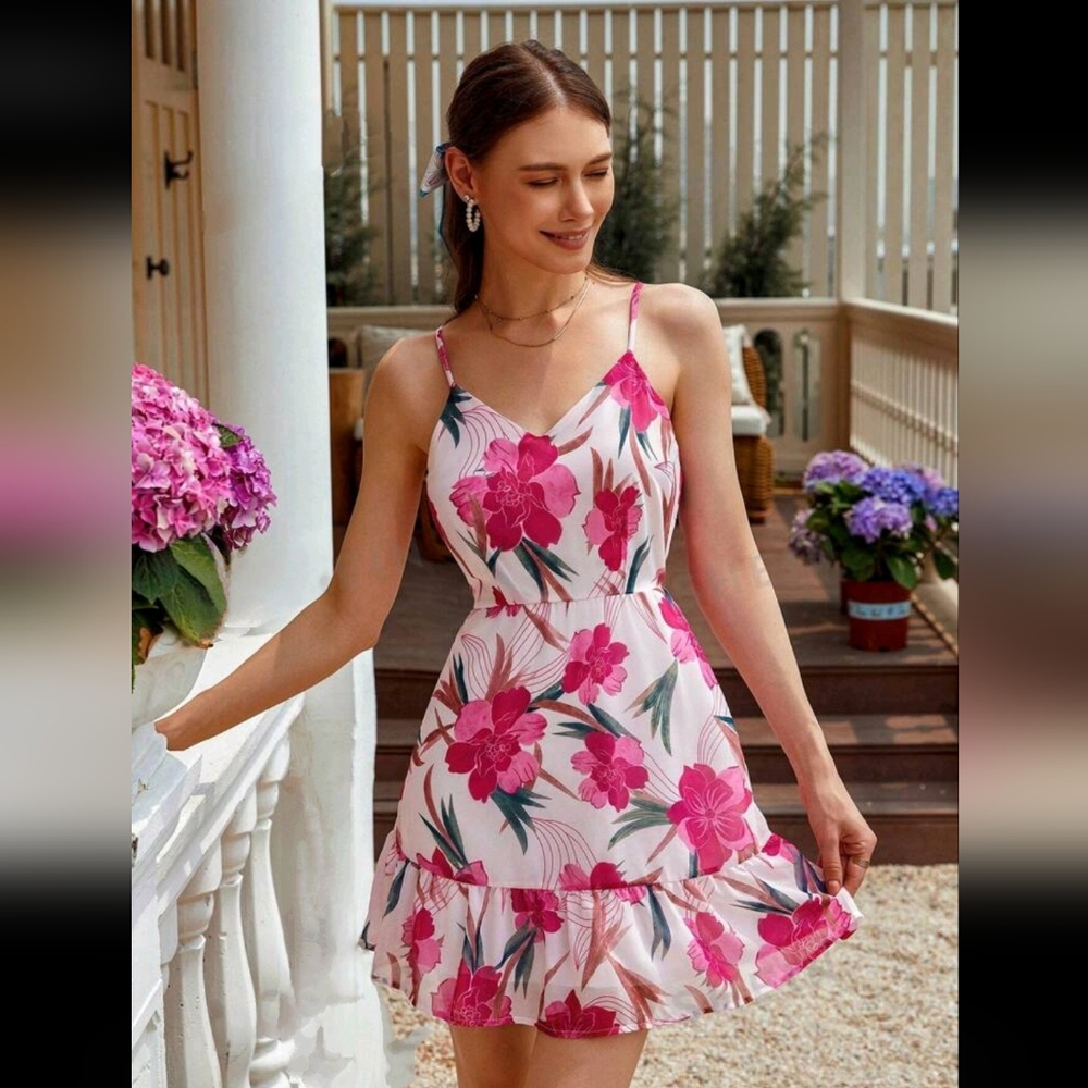 Women's beautiful floral dress